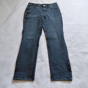 Christopher and Banks Signature Slimming Bootcut Jeans Size 8 Dark Blue Denim